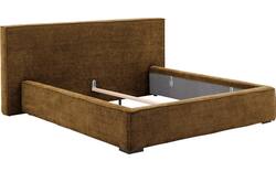 Goossens gestoffeerd bedframe trentino bruin stof - 8234531-goossens-trentino-bedframe-stof-01