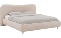 Goossens bedframe pecaro beige stof - 8234798-goossens-pecaro-bedframe-stof-01