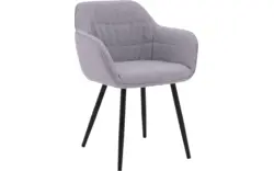 Goossens basic eetkamerstoel lize grijs stof - 8235237-goossens-basic-lize-eetkamerstoel-stof-grijs-01