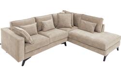 Goossens hoekbank chambre beige stof - 8235571-goossens-chambre-bank-stof-bruin-01