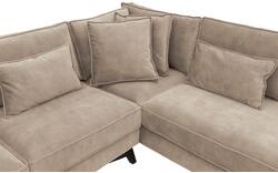 Goossens hoekbank chambre beige stof - 8235571-goossens-chambre-bank-stof-bruin-01