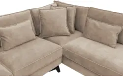 Goossens hoekbank chambre beige stof - 8235571-goossens-chambre-bank-stof-bruin-01