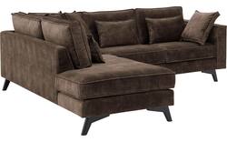 Goossens hoekbank chambre bruin stof - 8235583-goossens-chambre-bank-stof-bruin-01