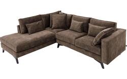 Goossens hoekbank chambre bruin stof - 8235583-goossens-chambre-bank-stof-bruin-01