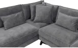Goossens hoekbank chambre grijs stof - 8235592-goossens-chambre-bank-stof-grijs-01