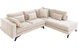Goossens hoekbank chambre beige stof - 8235606-goossens-chambre-bank-stof-bruin-01