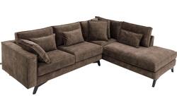 Goossens hoekbank chambre bruin stof - 8235608-goossens-chambre-bank-stof-bruin-01