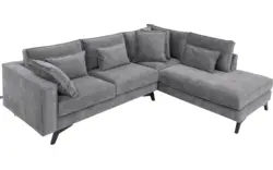 Goossens hoekbank chambre grijs stof - 8235617-goossens-chambre-bank-stof-grijs-01