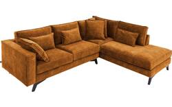 Goossens hoekbank chambre bruin stof - 8235620-goossens-chambre-bank-stof-bruin-01