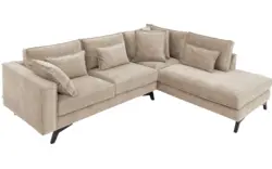 Goossens hoekbank chambre beige stof - 8235621-goossens-chambre-bank-stof-bruin-01