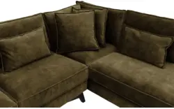 Goossens hoekbank chambre groen stof - 8235624-goossens-chambre-bank-stof-groen-01
