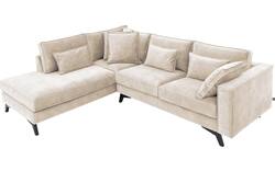 Goossens hoekbank chambre beige stof - 8235631-goossens-chambre-bank-stof-bruin-01