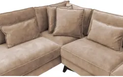 Goossens hoekbank chambre bruin stof - 8235632-goossens-chambre-bank-stof-bruin-01