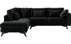 Goossens hoekbank chambre zwart stof - 8235639-goossens-chambre-bank-stof-zwart-01