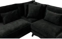 Goossens hoekbank chambre zwart stof - 8235639-goossens-chambre-bank-stof-zwart-01