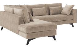 Goossens hoekbank chambre beige stof - 8235646-goossens-chambre-bank-stof-bruin-01