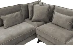 Goossens hoekbank chambre grijs stof - 8235652-goossens-chambre-bank-stof-grijs-01