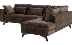 Goossens hoekbank chambre bruin stof - 8235658-goossens-chambre-bank-stof-bruin-01