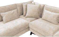 Goossens hoekbank chambre beige stof - 8235681-goossens-chambre-bank-stof-bruin-01