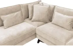 Goossens hoekbank chambre beige stof - 8235681-goossens-chambre-bank-stof-bruin-01