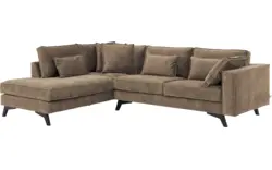 Goossens hoekbank chambre bruin stof - 8235694-goossens-chambre-bank-stof-bruin-01