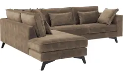Goossens hoekbank chambre bruin stof - 8235694-goossens-chambre-bank-stof-bruin-01