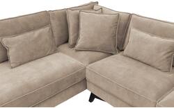 Goossens hoekbank chambre beige stof - 8235696-goossens-chambre-bank-stof-bruin-01