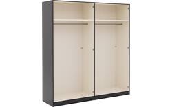 Goossens kledingkast ambra zwart hoogwaardig meubelplaat - 8241883-goossens-ambra-zwart-draaideuren-09