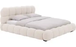 Goossens gestoffeerd bedframe cloud beige stof - 8243570-goossens-cloud-bedframe-stof-01