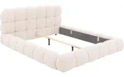 Goossens gestoffeerd bedframe cloud beige stof - 8243570-goossens-cloud-bedframe-stof-01