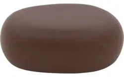 Goossens bijzettafel pebble bruin vezelcement - 8244134-goossens-pebble-kleinmeubel-vezelcement-02