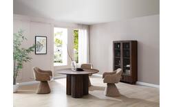 Goossens basic eettafel melani bruin eiken - 8243328-goossens-basic-melani-eettafel-eiken-bruin-01