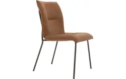 Goossens eetkamerstoel milan bruin micro leer - 8251333-goossens-milan-eetkamerstoel-micro-leer-bruin-01