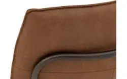 Goossens eetkamerstoel milan bruin micro leer - 8251333-goossens-milan-eetkamerstoel-micro-leer-bruin-01