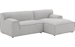 Goossens excellent loungebank sens bruin stof - 8251679-gespiegeld-02