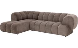 Goossens hoekbank weave bruin stof - 8251717-gespiegeld-02