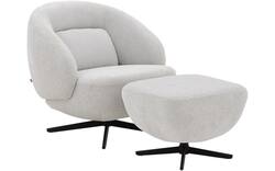 Goossens draaifauteuil saar beige stof - 8252085-goossens-saar-fauteuil-stof-01