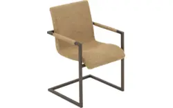 Goossens eetkamerstoel sturdy geel stof - 8252128-goossens-sturdy-eetkamerstoel-stof-geel-01