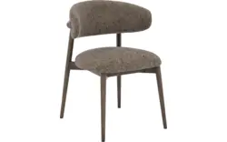 Stof gemeleerd grof geweven taupe