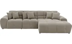 Goossens excellent loungebank kubus bruin stof - 8252713-gespiegeld-02