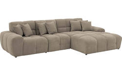Goossens excellent loungebank kubus bruin stof - 8252714-gespiegeld-03