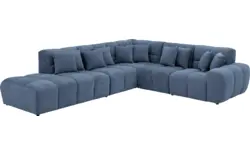 Goossens excellent hoekbank kubus blauw stof - 8252748-gespiegeld-02
