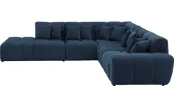 Goossens excellent hoekbank kubus blauw stof - 8252749-gespiegeld-02