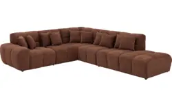 Goossens excellent hoekbank kubus bruin stof - 8252758-goossens-excellent-kubus-bank-stof-bruin-01