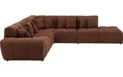 Goossens excellent hoekbank kubus bruin stof - 8252758-goossens-excellent-kubus-bank-stof-bruin-01
