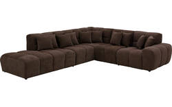 Goossens excellent hoekbank kubus bruin stof - 8252759-gespiegeld-02