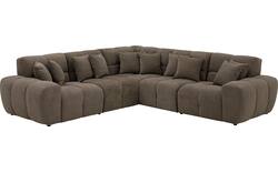 Goossens excellent hoekbank kubus bruin stof - 8252776-goossens-excellent-kubus-bank-stof-bruin-01
