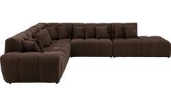 Goossens excellent hoekbank kubus bruin stof - 8252883-goossens-excellent-kubus-bank-stof-bruin-01