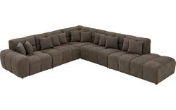 Goossens excellent hoekbank kubus bruin stof - 8252884-goossens-excellent-kubus-bank-stof-bruin-01