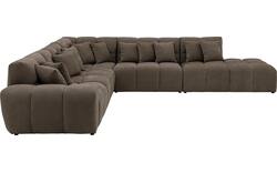 Goossens excellent hoekbank kubus bruin stof - 8252884-goossens-excellent-kubus-bank-stof-bruin-01